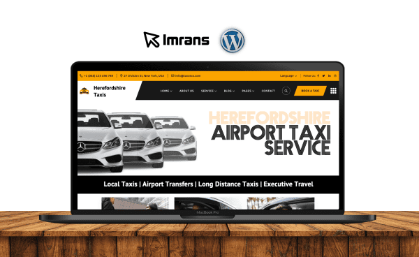 Herefordshire Taxi Website Design Airport Transfer Minibus - £399